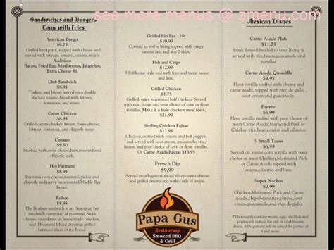 papa guts menu